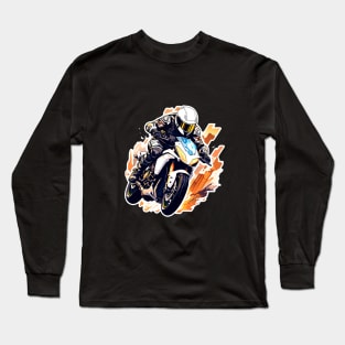 crazy motorcycle design Long Sleeve T-Shirt